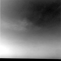 Nuages sur Mars par le robot Opportunity.