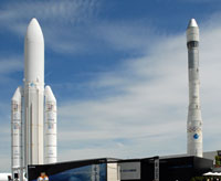 Maquettes d'Ariane au Musée de l'Air et de l'Espace.