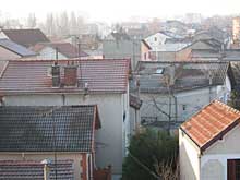 Gel sur les toits de La Courneuve.