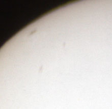 Taches solaires le 7 avril 2006.