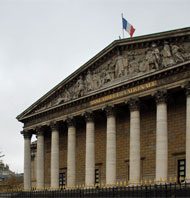 Batiment extérieur de l'Assemblée Nationale.