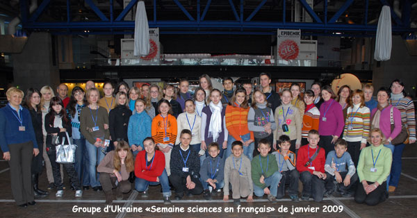 Groupe de janvier 2009, semaine science en français avec l'Ukraine.