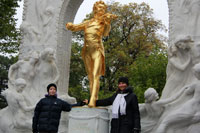 Statue de Johann Strauss à Vienne.